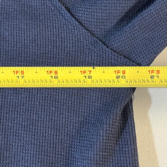 Southcott Threads Women's Waffle Knit Cowl Neck Navy Dress with Pockets Size XL - Picture 7 of 8